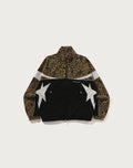 WILD LEOPARD PATTERN RELAXED FIT TRACK JACKET MENS