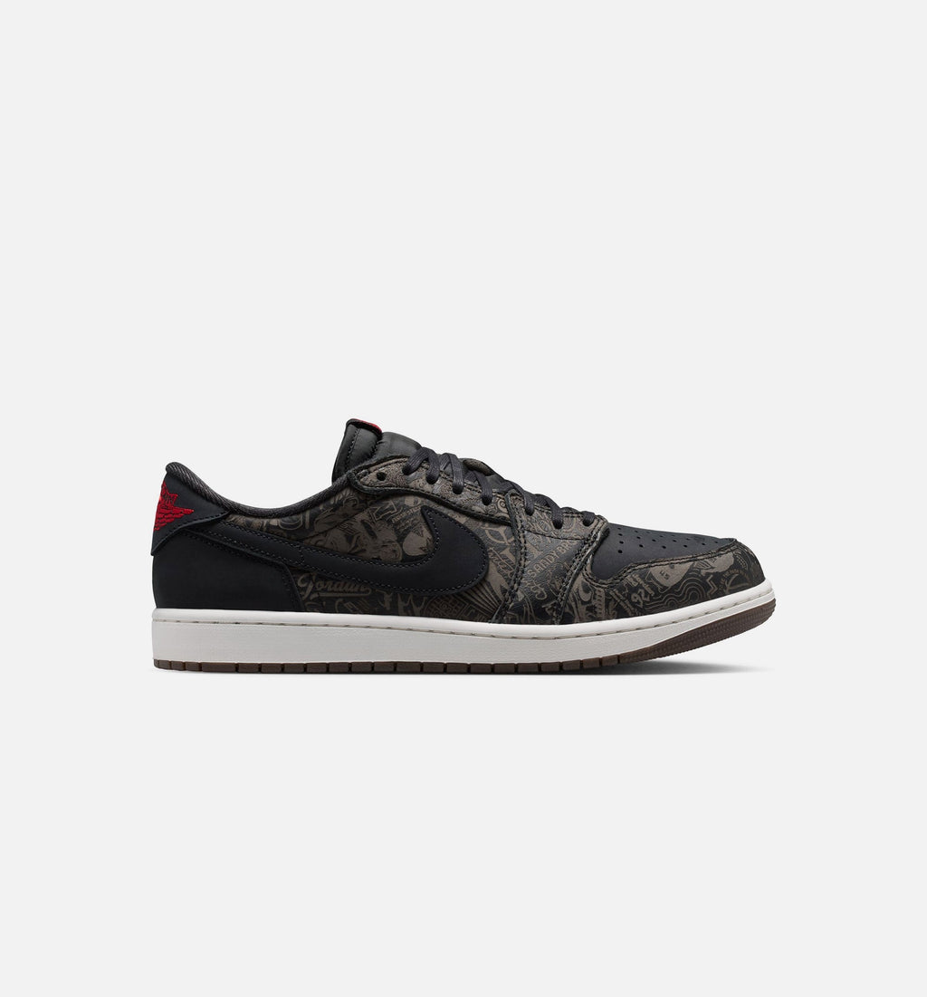Air Jordan 1 Retro Low OG 'Laser Black and Varsity Red' - Men's Lifestyle Sneaker (Black/Varsity Red/Summit White)