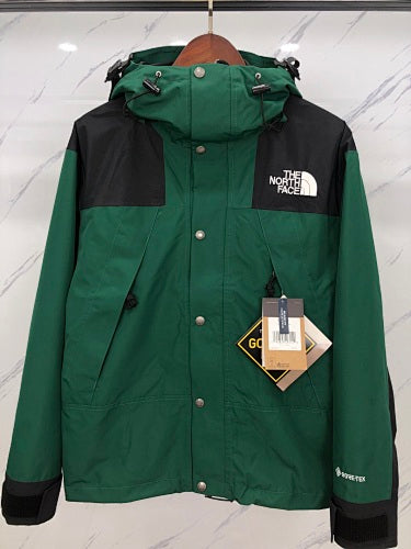 The North Face Green Black GORE-TEX Mountain Jacket Snap Button Waterproof