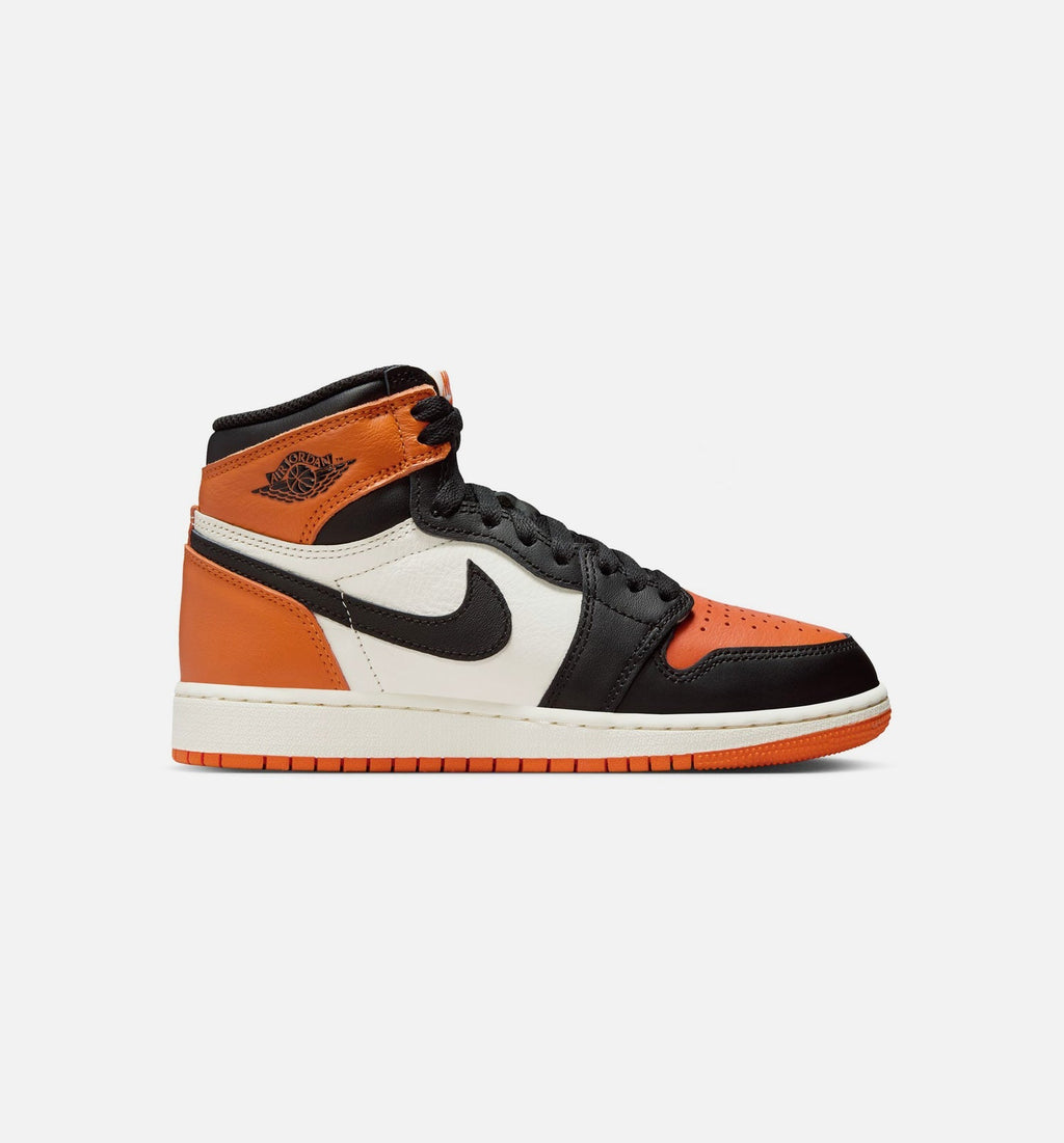 Air Jordan 1 Retro High OG Shattered Backboard Big Kids' Lifestyle Shoes - Black/Sail/Starfish