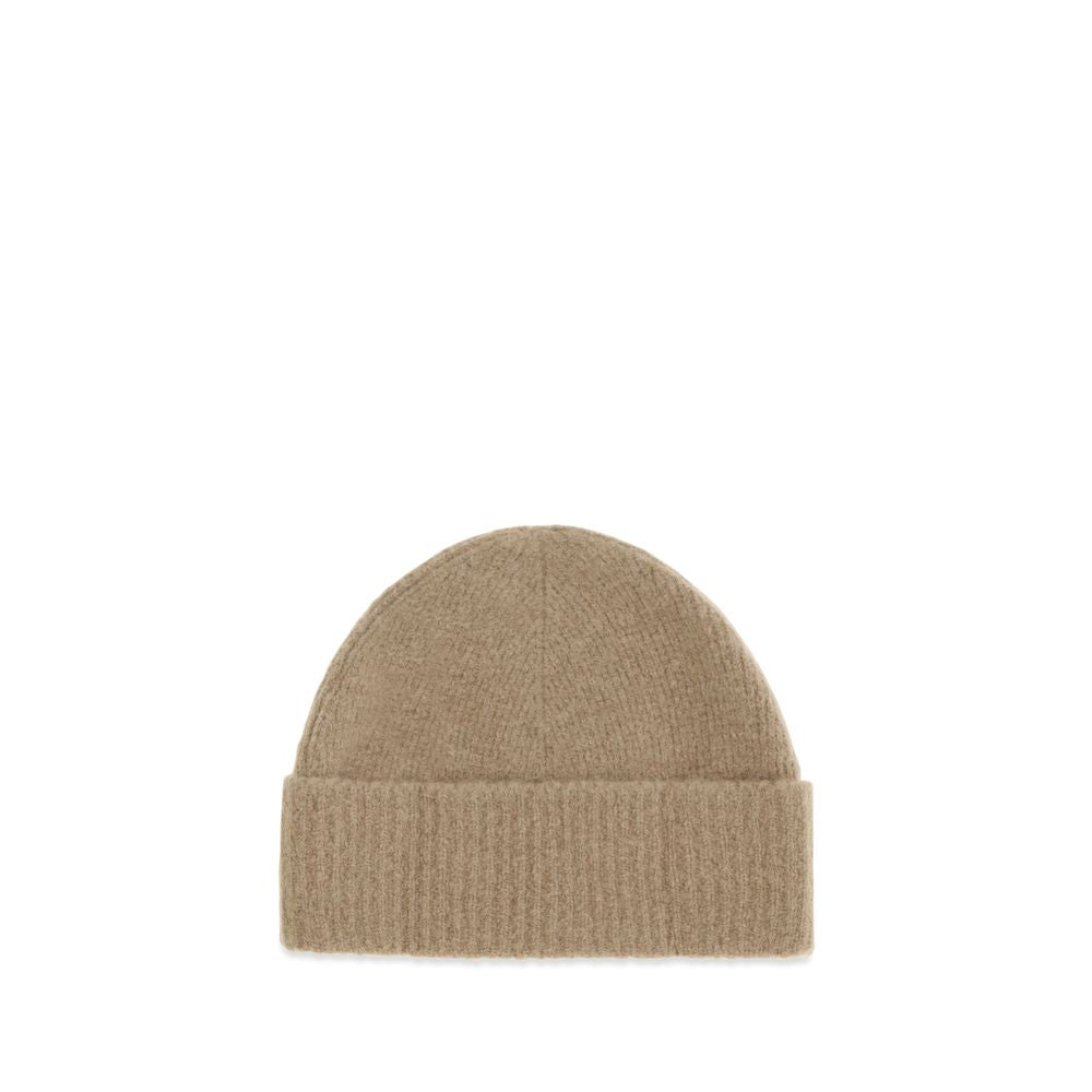 AMI Paris Beige Wool Beanie