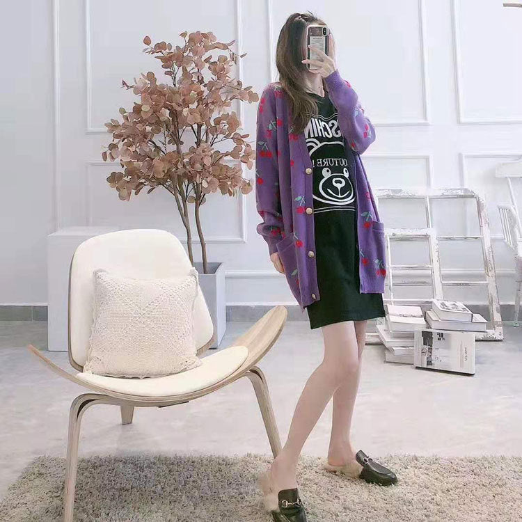 Moschino T-shirt Loose Cotton Embroidered Letter Dress