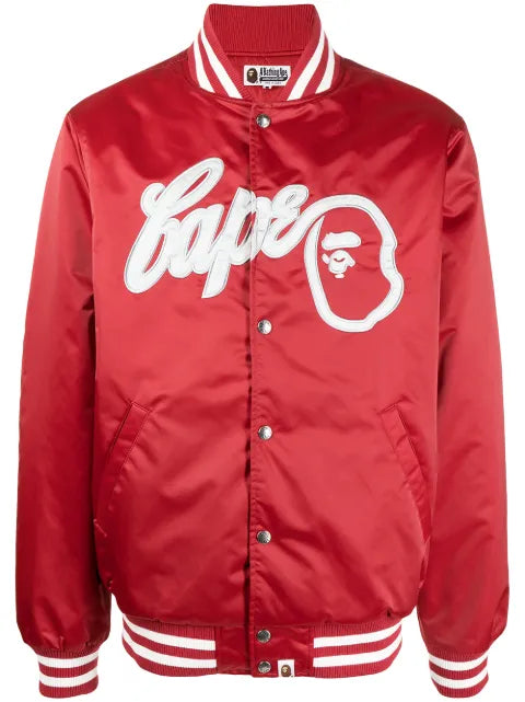 A BATHING APE® logo-patch bomber jacket