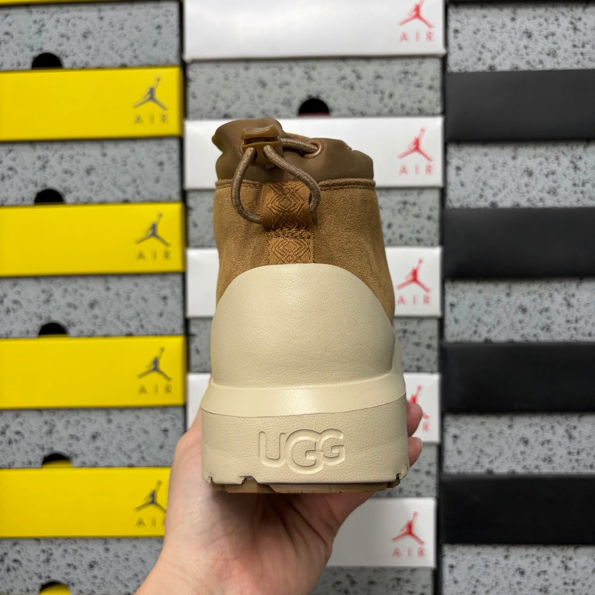 UGG Neumel Weather Hybrid Men's Chukka Boot – Waterproof Suede Boot with UGGplush Lining, Lace-Up Closure & Cream Chunky Platform Outsole in Chestnut