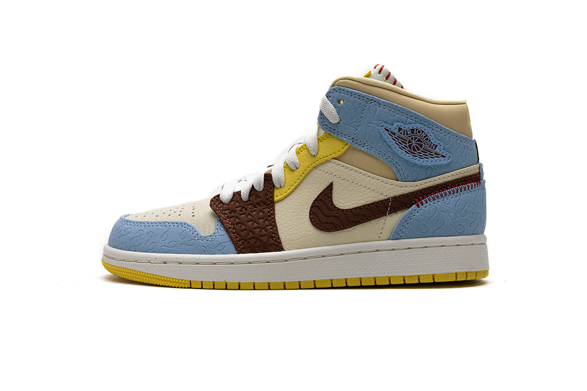 Jordan 1 Mid SE Fearless Maison Chateau Rouge Reps Sneakers CU2803-200