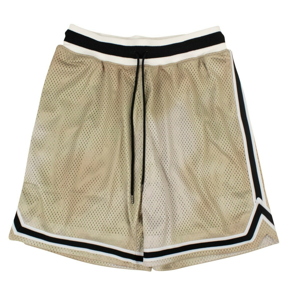 Gold Tie Dye Mesh Basketball Shorts