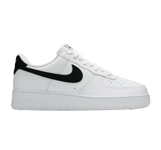 Nike Air Force 1 Low '07 (White/Black Pebbled Leather)