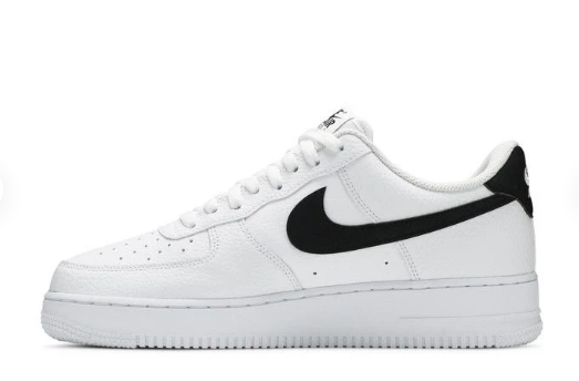 Nike Air Force 1 Low '07 (White/Black Pebbled Leather)