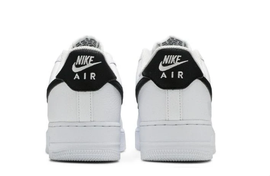 Nike Air Force 1 Low '07 (White/Black Pebbled Leather)