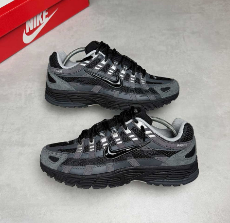 Nike P-6000 Suede (Anthracite/Black/Chrome/Metallic Silver)