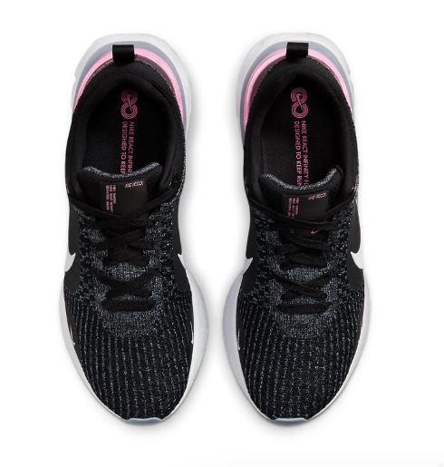 Nike React Infinity Run Flyknit 3 'Black/Grey/Pink' DZ3014-001