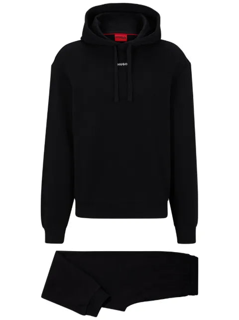 HUGO logo-print tracksuit in cotton terry