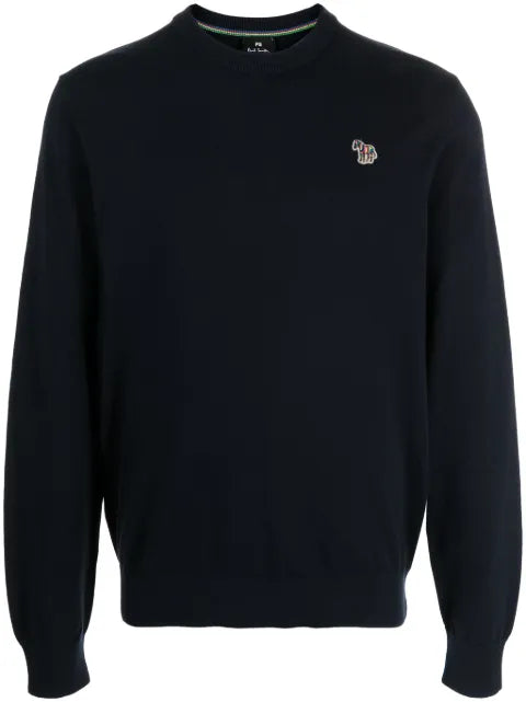 PS Paul Smith zebra-patch crew-neck sweater
