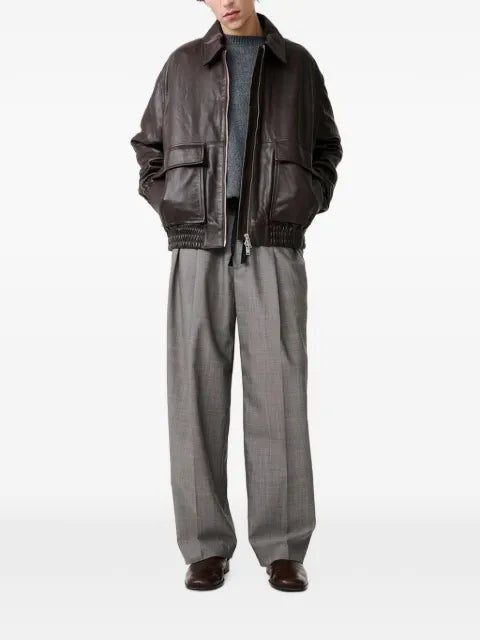 Studio Nicholson Piston leather zip-up jacket