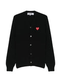 Comme Des Garçons Play heart-patch V-neck cardigan