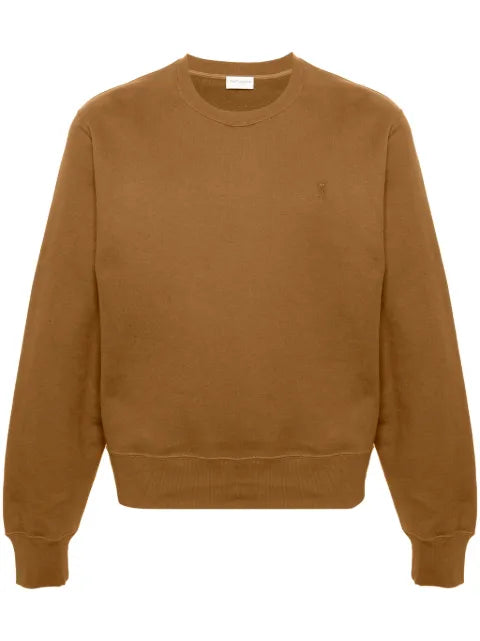 Saint Laurent logo-embroidered cotton sweatshirt