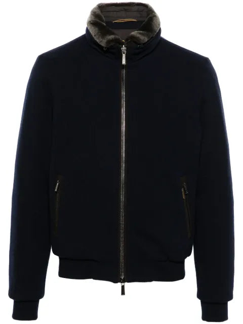 Moorer zip-up fleece jacket