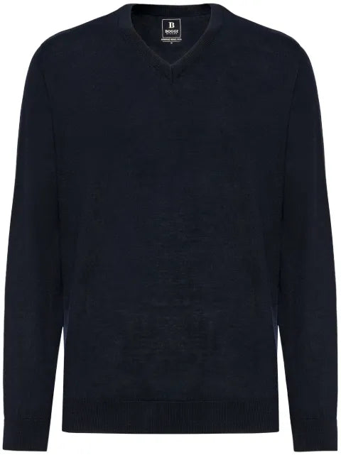 Boggi Milano merino-wool V-neck sweater