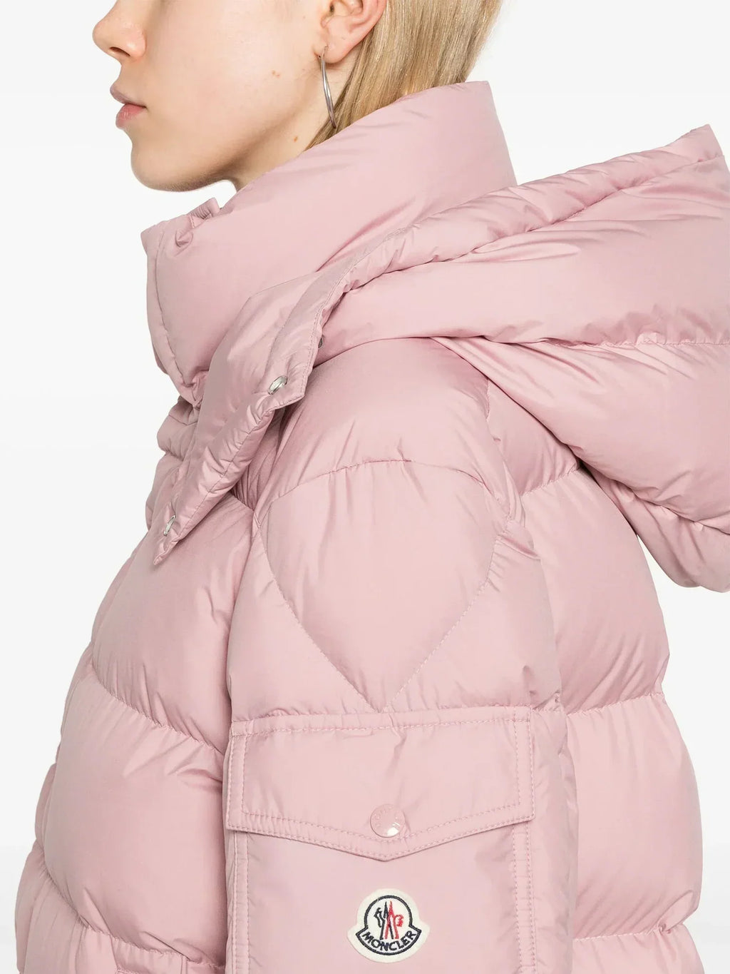 Moncler Maya 70th Anniversary Short Down Jacket in Pink