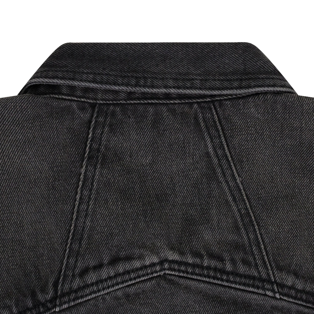 BLACK OVERSIZED DENIM TRUCKER JACKET