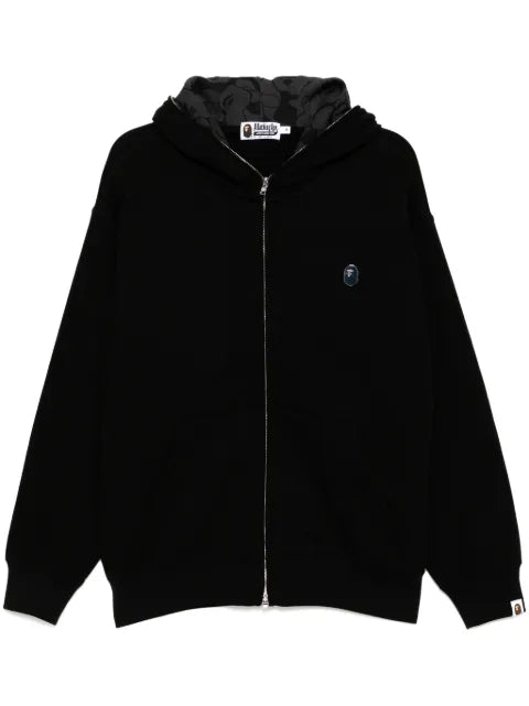 A BATHING APE® logo-plaque hoodie