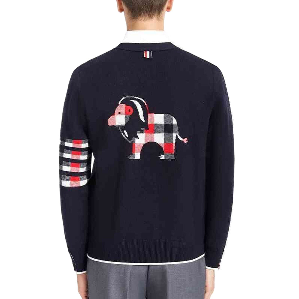 Classic Four-Bar Animal Sweater - 100% Cotton Made in Japan | Thom Browne