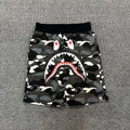 BAPE City Camo Ape Head Scatter Glow-in-the-Dark Shark Shorts - Gray / White