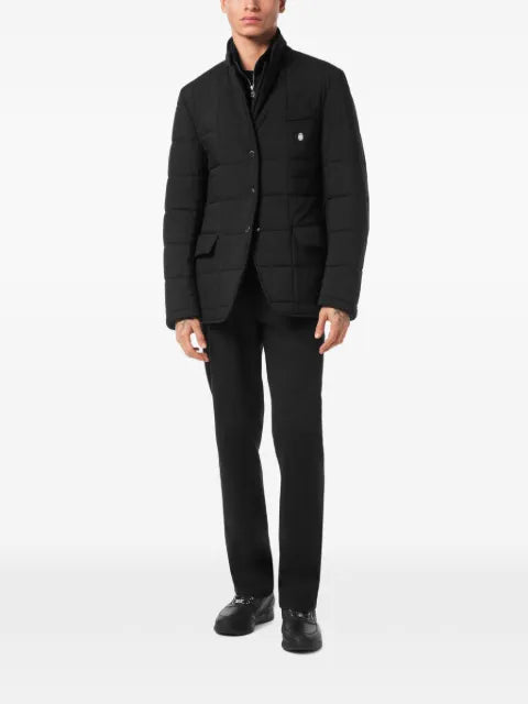 Billionaire logo-patch blazer