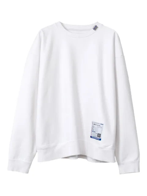 in･stru(men-tal). label-patch cotton sweatshirt