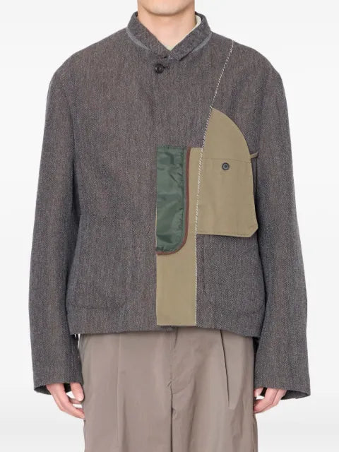 Kolor jacket with herringbone pattern