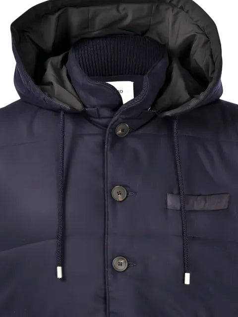 Gran Sasso hooded button-fastening gilet