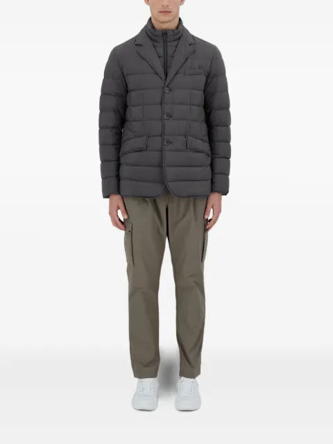 Herno quilted three-button padded jacket