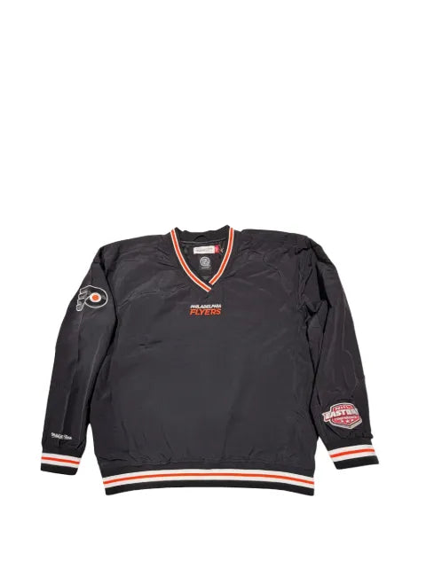 Mitchell & Ness logo-patch V-neck sweater