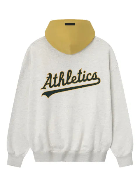 FEAR OF GOD ESSENTIALS x MLB Athletics logo hoodie