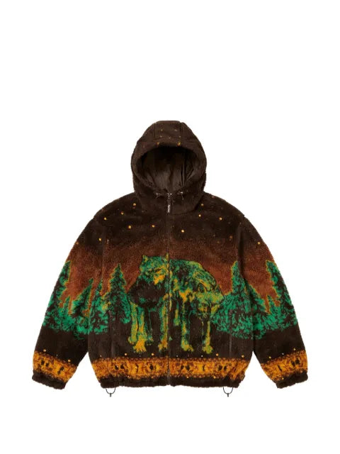Supreme b.b. Simon Reversible Hooded Fleece Jacket "FW 25 - Brown"