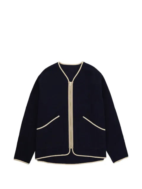 Fortela trim zip wool jacket