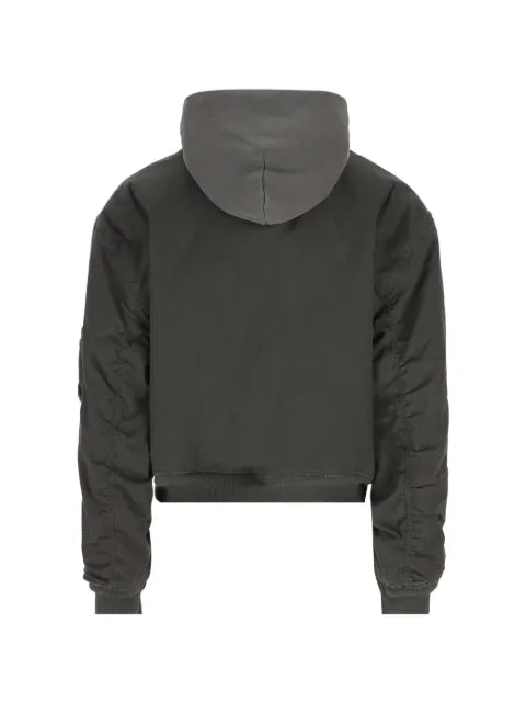 Balenciaga hooded zip-up bomber jacket