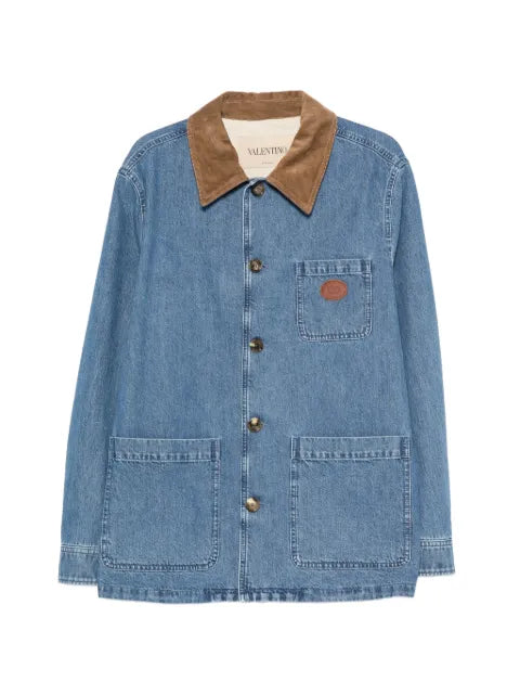 Valentino Garavani logo-patch denim jacket