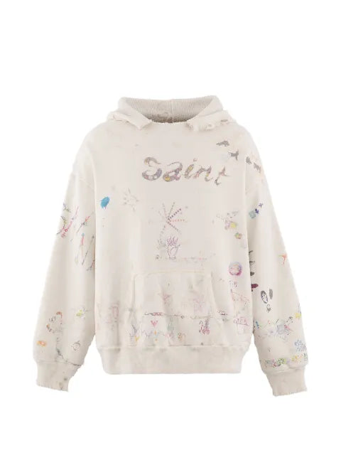 SAINT MXXXXXX Coco Double Face graphic-print hoodie