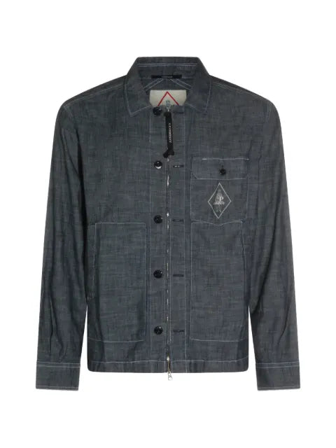 C.P. Company chambray long sleeve zip shirt
