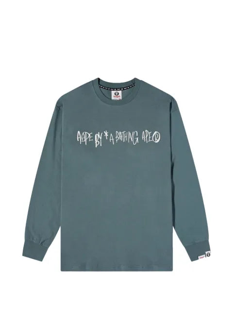 A BATHING APE® record logo long sleeve sweatshirt