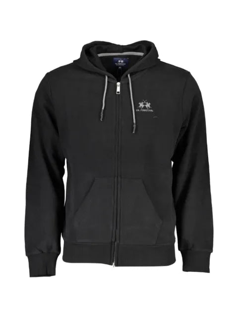 La Martina logo-embroidered zip-up hoodie