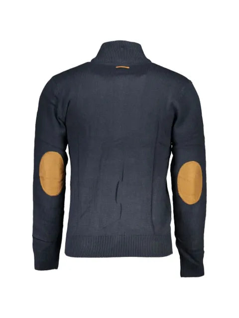 Gian Marco Venturi zip-up elbow-patch cardigan