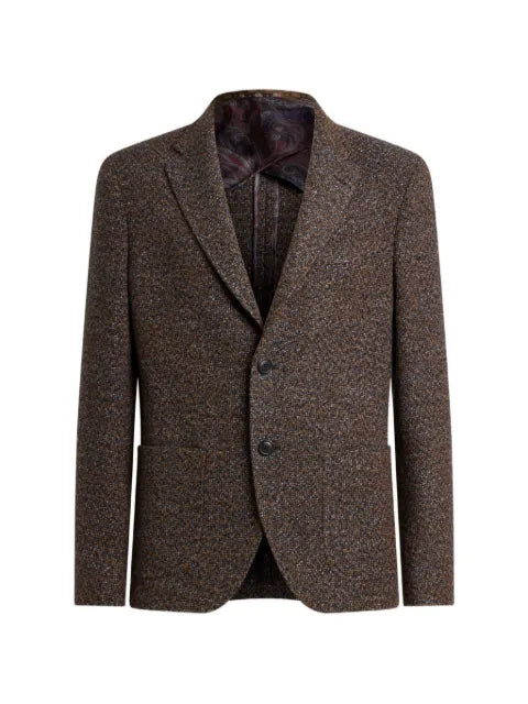 ETRO basketweave single-breasted jacket