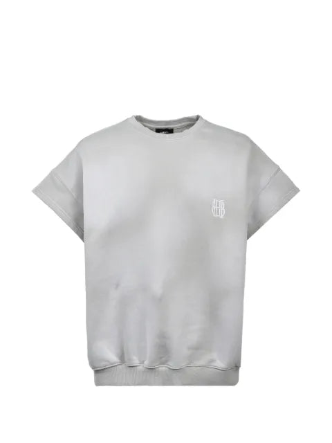 BREATH logo-embroidered short-sleeve sweater