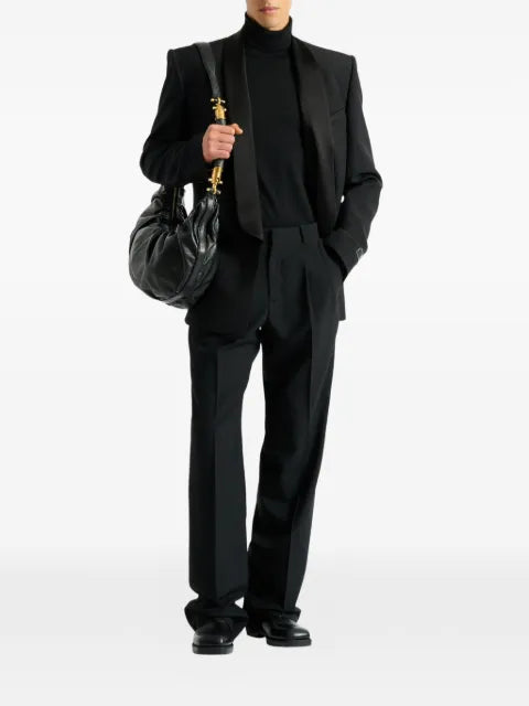 Balmain 2-button jacket in wool and satin