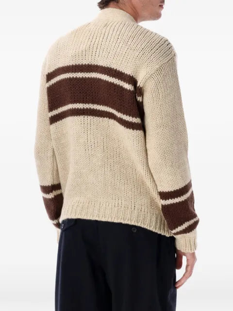 Universal Works Langdale chunky-knit striped cardigan
