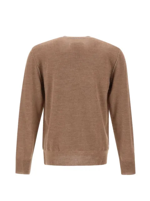 MM6 Maison Margiela contrasting-stitching Numeric-logo sweater