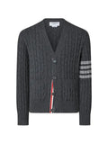Thom Browne cashmere cable stitch 4-Bar relaxed fit cardigan