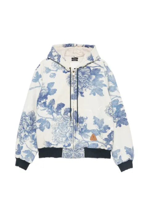 R13 floral-print hooded jacket